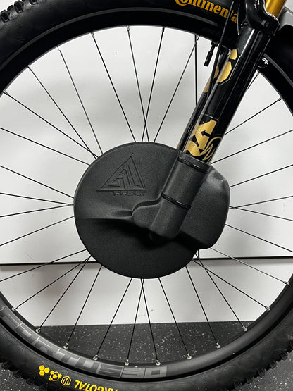 G10 PRJCT MTB brake rotor guard disc cover fitted