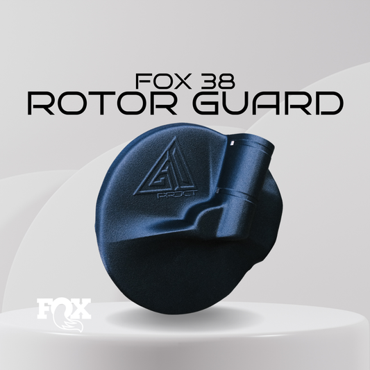 G10 PRJCT Fox 38 mtb brake rotor guard display