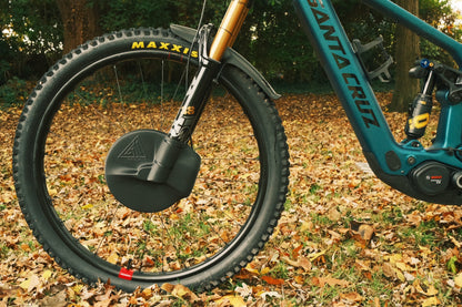 G10 PRJCT Fox 38 mtb brake rotor guard fitted